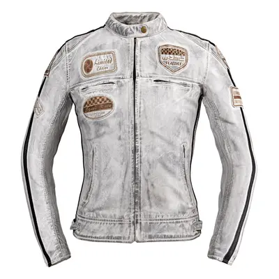 Dámská kožená moto bunda W-TEC Sheawen Lady White New bílá