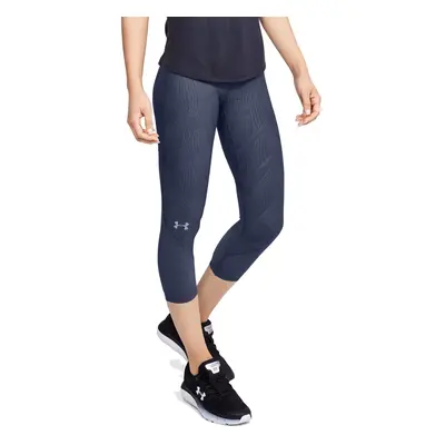 Dámské kompresní 3/4 legíny Under Armour W Fly Fast Jacquard Crop Blue Ink