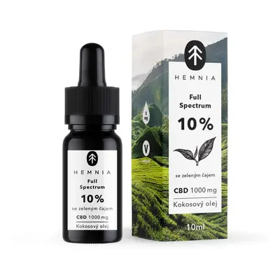 Kokosový olej Hemnia Full Spectrum CBD 10%, mg, ml zelený čaj