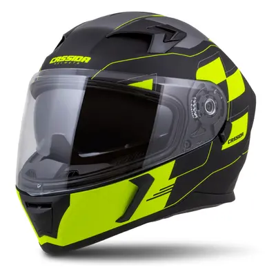 Moto přilba Cassida Integral 3.0 RoxoR černá matná/žlutá fluo/šedá