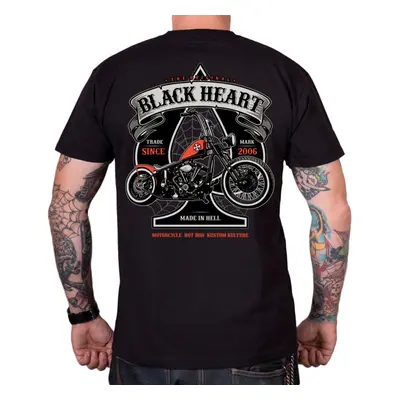 Triko BLACK HEART Orange Chopper černá