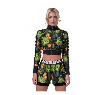 Dámská bunda Nebbia High-Energy Cropped Jacket Jungle Green