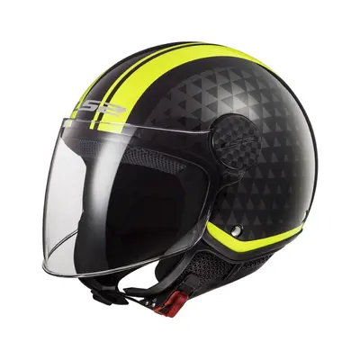 Moto přilba LS2 OF558 Sphere Lux Crush Black H-V Yellow