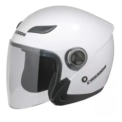 Moto helma Cassida Reflex Solid bílá