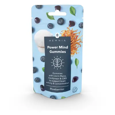 Power Mind Gummies pro podporu soustředění a paměti Hemnia, ks Blueberries