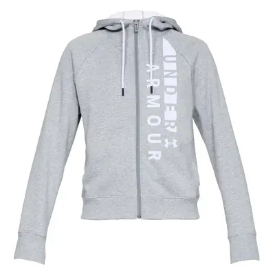 Dámská mikina Under Armour Cotton Fleece WM FZ Steel Light Heather/White/White