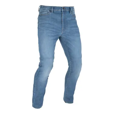 Pánské moto kalhoty Oxford Original Approved Jeans CE volný střih sepraná světle modrá