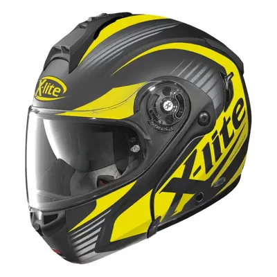 Výklopná moto helma X-Lite X-1004 P/J Nordhelle N-Com Flat Black-Yellow černo-žlutá