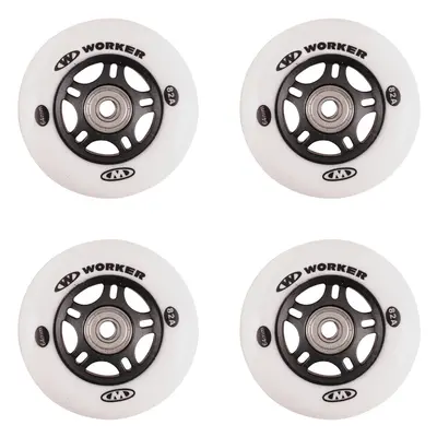 In-line kolečka WORKER 64mm a ložiska ABEC-5 chrome - Set ks