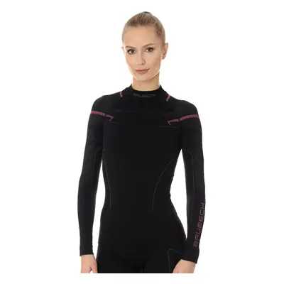 Dámské triko Brubeck Thermo s dlouhým rukávem Black/Pink