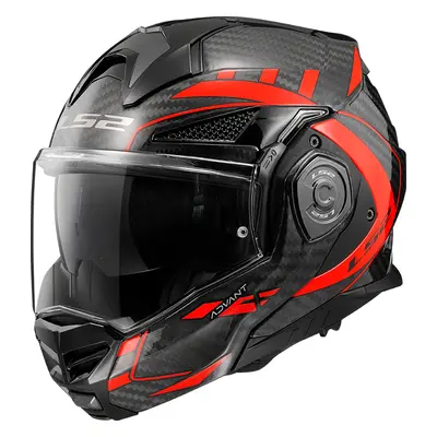 Výklopná moto přilba LS2 FF901 Advant X Carbon Future Gl Red P/J