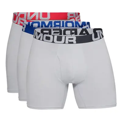 Pánské boxerky Under Armour Charged Cotton 6in Pack Mod Gray Medium Heather