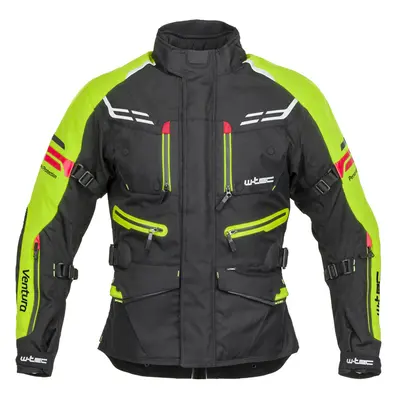 Pánská moto bunda W-TEC Ventura černá-fluo žlutá