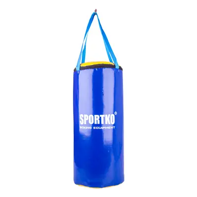 Dětský boxovací pytel SportKO MP9 24x50cm / 5kg modro-žlutá