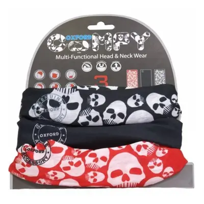 Univerzální multifunkční nákrčník Oxford Comfy 3-pack Skulls