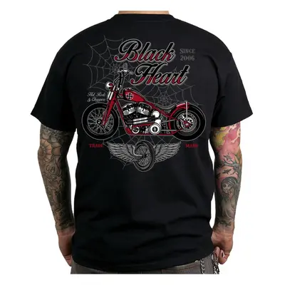 Triko BLACK HEART Red Baron Chopper černá