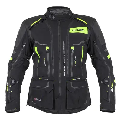 Moto bunda W-TEC Aircross černá-fluo žlutá