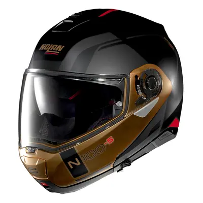 Moto helma Nolan N100-5 Consistency N-Com P/J Flat Black-Bronze