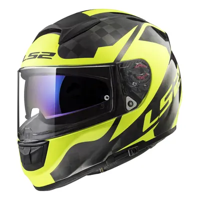 Moto přilba LS2 FF397 Vector C Shine Carbon Hi Vis Yellow