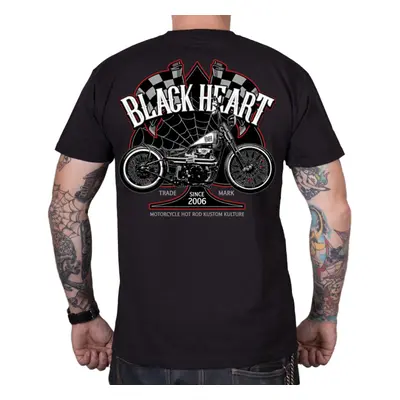 Triko BLACK HEART Chopper Race černá