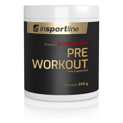 Doplněk stravy inSPORTline Pre Workout 240g jahoda