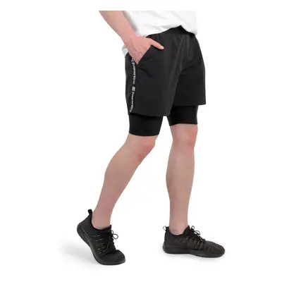 Pánské kraťasy 2v1 inSPORTline Closefit Short černá