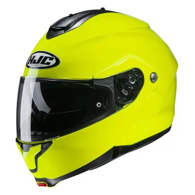 Výklopná moto přilba HJC C91 Fluo Green