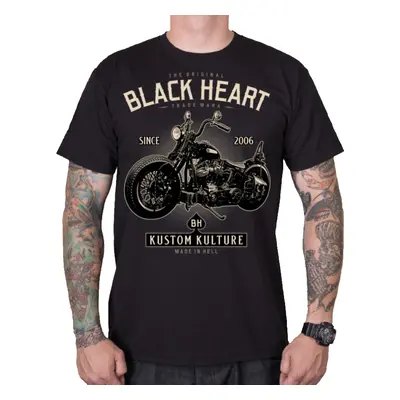 Triko BLACK HEART Motorcycle černá