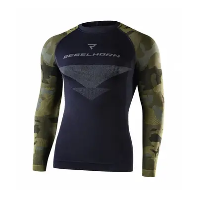 Moto thermo triko Rebelhorn Freeze Jersey LS černá-kamufláž