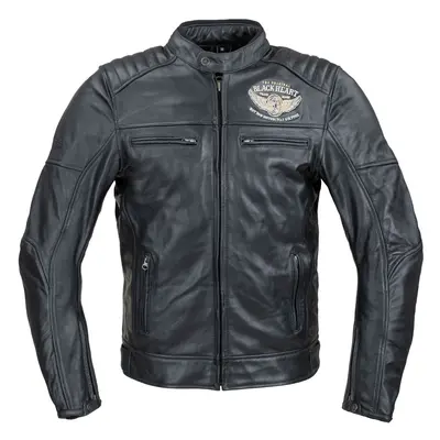 Pánská kožená bunda W-TEC Black Heart Wings Leather Jacket černá