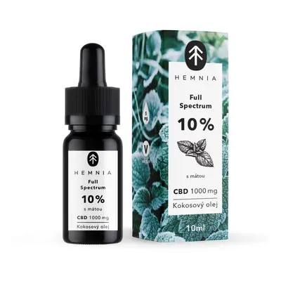 Kokosový olej Hemnia Full Spectrum CBD 10%, mg, ml máta