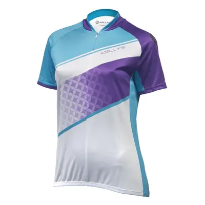 Dámský cyklistický dres Kellys Jody - krátký rukáv Violet-Azure