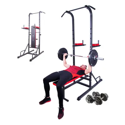 Nakládací činkový set s hrazdou inSPORTline CEM 180+40 cm/30 mm 5-80kg