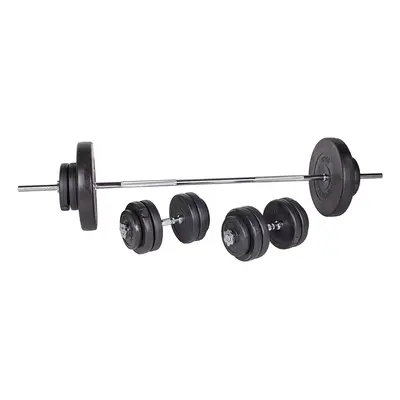 Cementový nakládací činkový set inSPORTline CEM 180+40 cm/30 mm 5-80kg