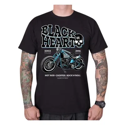 Triko BLACK HEART Blue Bobber černá