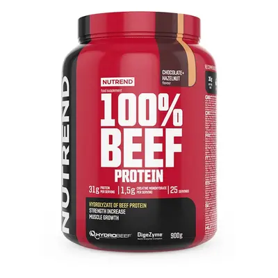 Hovězí bílkovina Nutrend 100% Beef Protein 900g čokoláda+lískový ořech