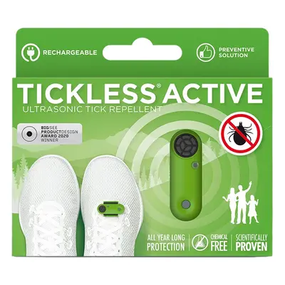 Ultrazvukový repelent proti klíšťatům Tickless Active pro sportovce Green