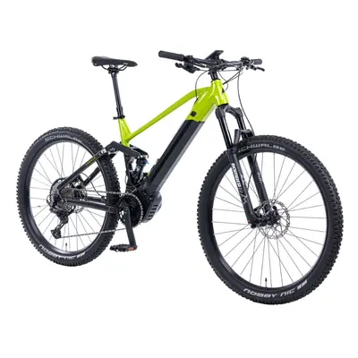 Horské celoodpružené elektrokolo Levit Svarog BF Overstep 29"/27,5" - model Lime Black Pearl (18