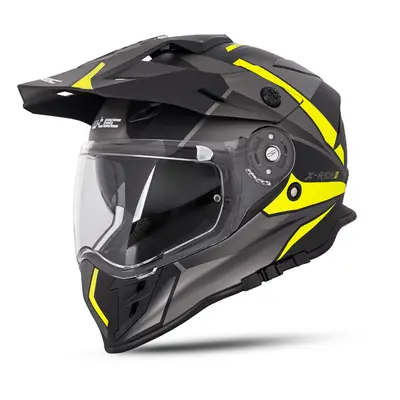 Moto přilba W-TEC Valso Graphic černo-šedo-fluo