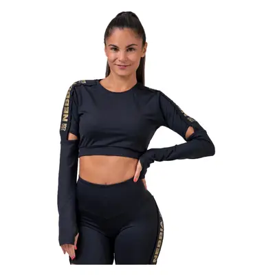 Dámský crop top Nebbia Honey Bunny Black