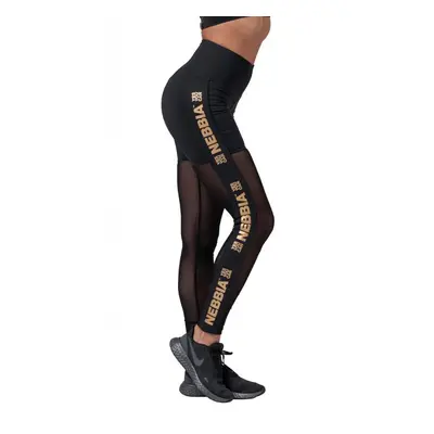 Dámské legíny Nebbia Gold Mesh Black