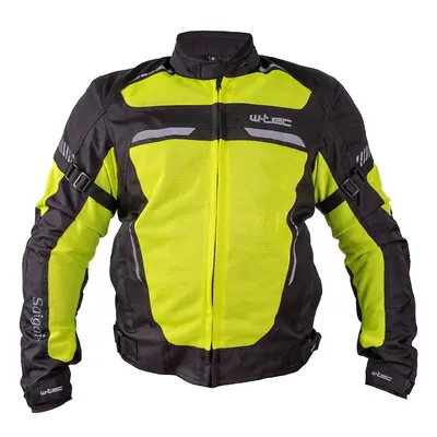 Pánská letní moto bunda W-TEC Saigair Fluo Yellow-Black