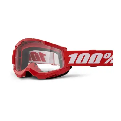 Motokrosové brýle 100% Strata New Red, čiré plexi