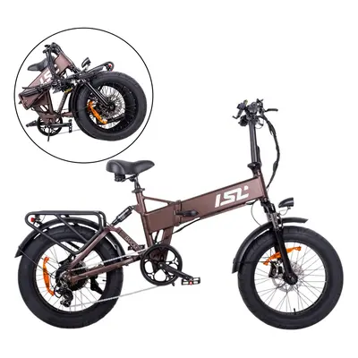 Skládací elektro fat bike ISL Baxom 20" Deep Coffee 16,5" (170-205 cm)