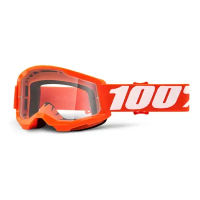 Dětské motokrosové brýle 100% Strata Youth Orange oranžová, čiré plexi