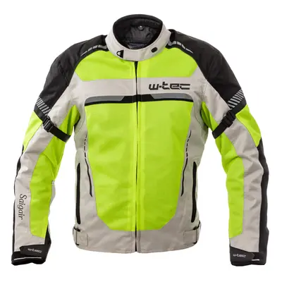 Pánská letní moto bunda W-TEC Saigair Fluo Yellow-Gray