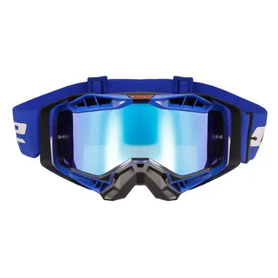 Motokrosové brýle LS2 Aura Pro Black Blue iridiové sklo