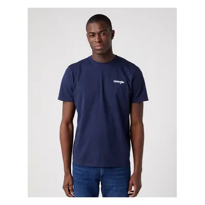 Dvoubalení pánských triček WRANGLER W7BZFQXW4 2PACK SIGN OFF TEE REAL NAVY