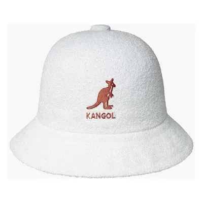 Klobouk Kangol Big Logo Casual K3407 WHITE bílá barva, K3407.WHITE-WHITE