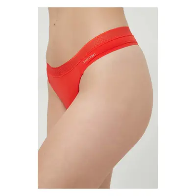 Kalhotky brazilky Calvin Klein Underwear červená barva, 000QF6307E